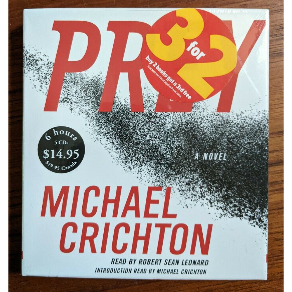 NEW PREY by Michael Crichton Audiobook CD 5 Discs